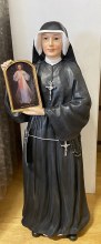 10" ST FAUSTINA W/ DIVINE MERCY IMAGE STATUE